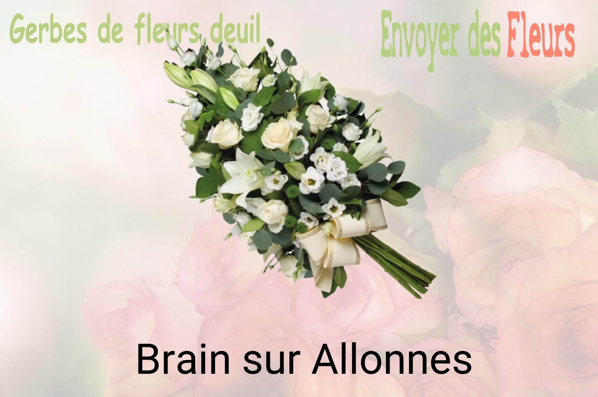 Gerbe de fleurs de deuil livrée à Brain-sur-Allonnes